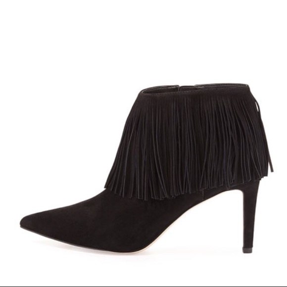 Sam Edelman black suede fringe bootie - Picture 2 of 4